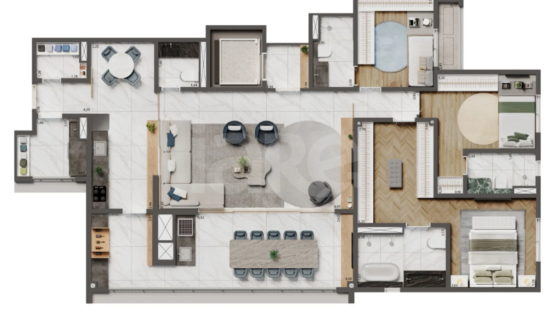 Planta — Garden 164,7 m²