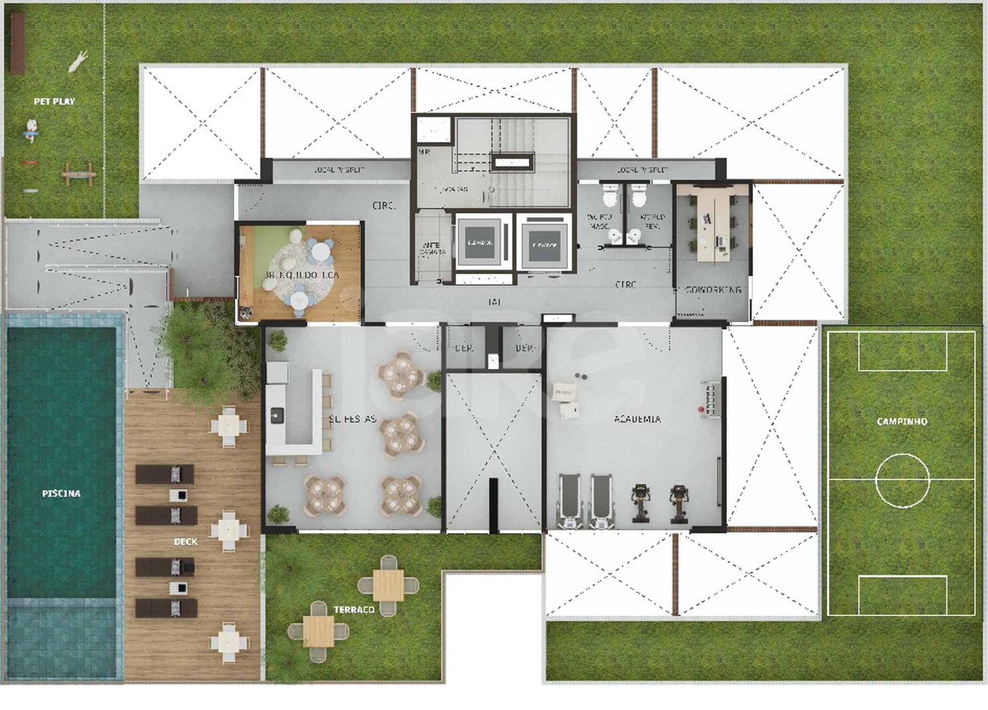 Planta — Pavimento lazer