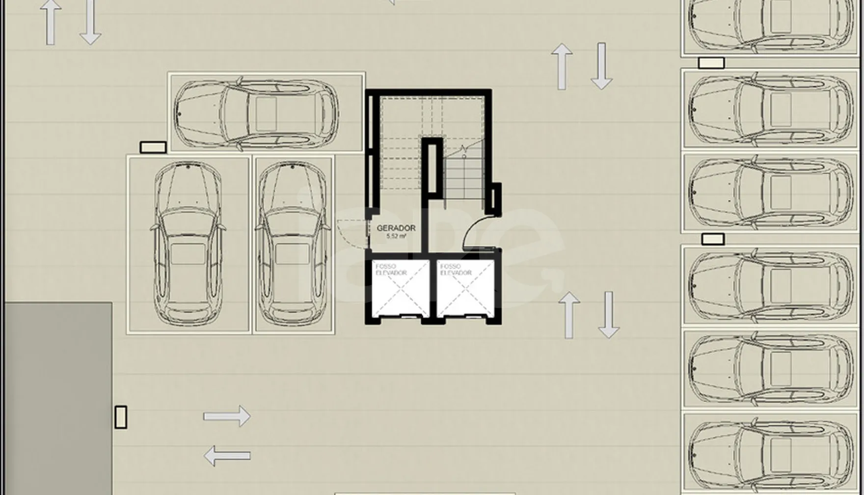 Planta — Pavimento subsolo