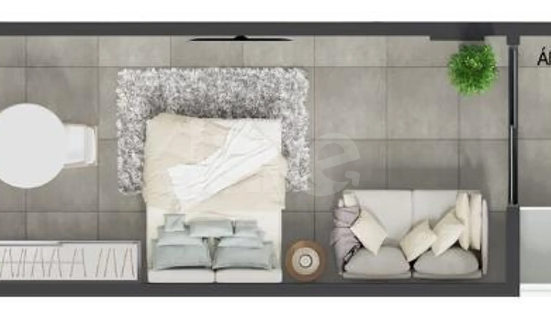 Planta — Studio 24,41 m²