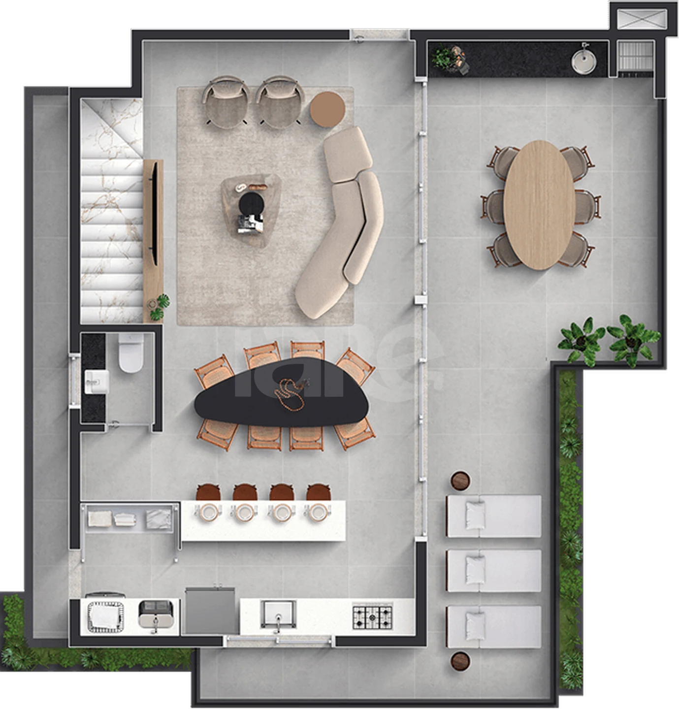 Planta — Cobertura Duplex 192,74 m²