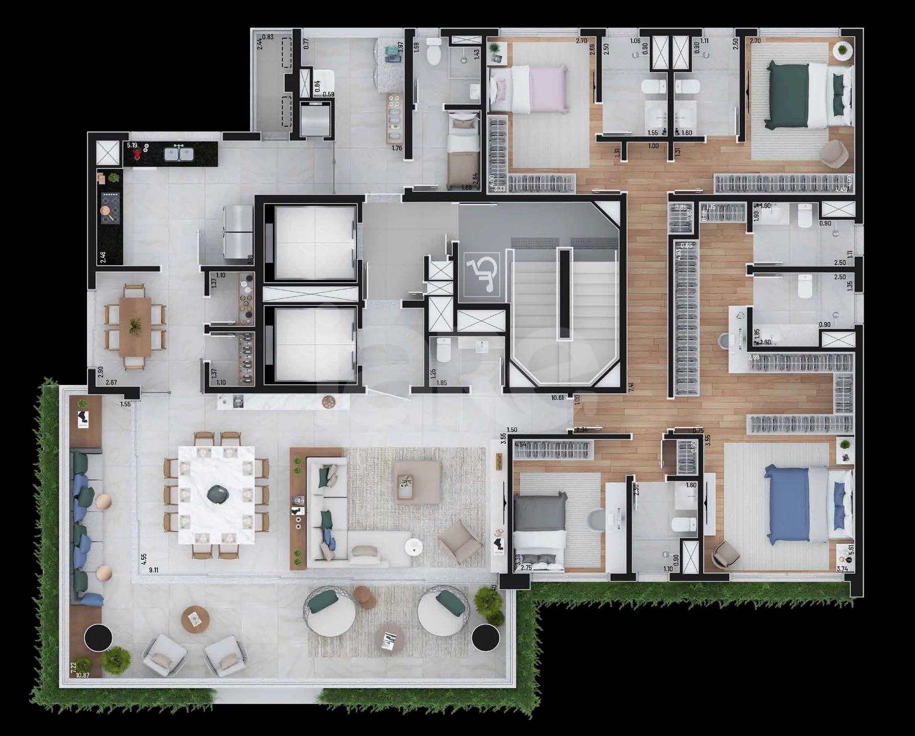 Planta — Apartamento 276,42 m²