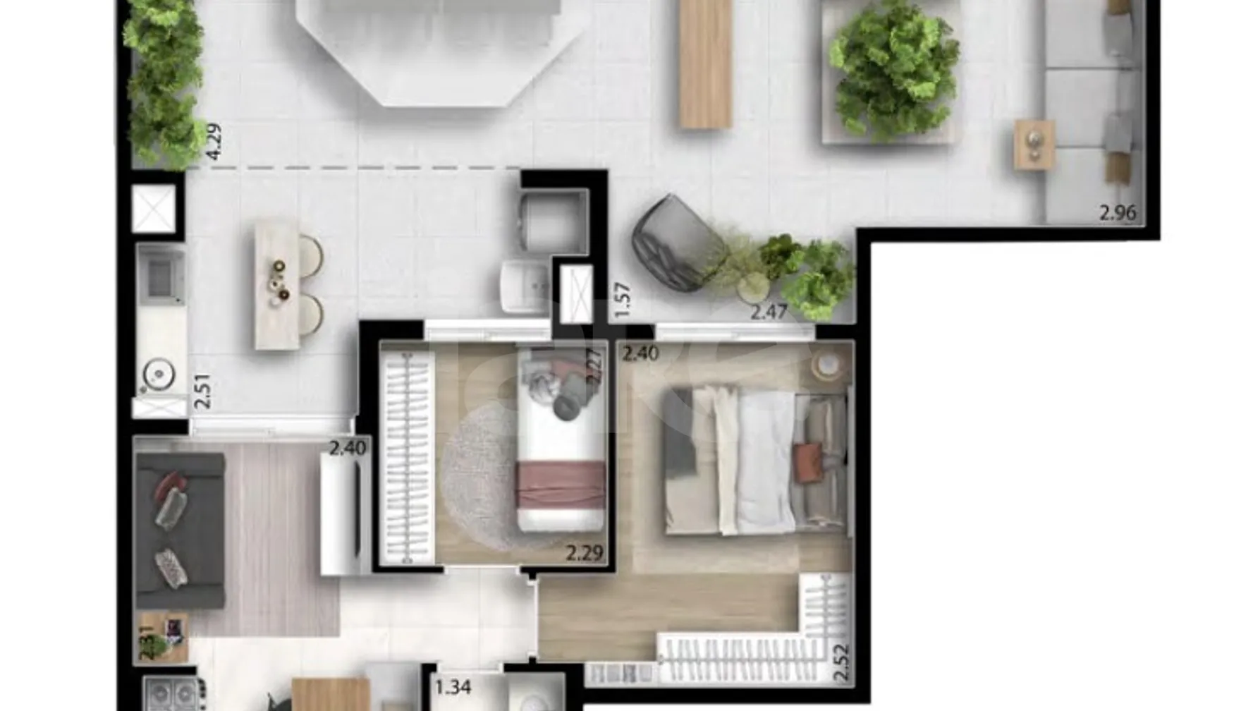Planta — Garden 102,36 m²