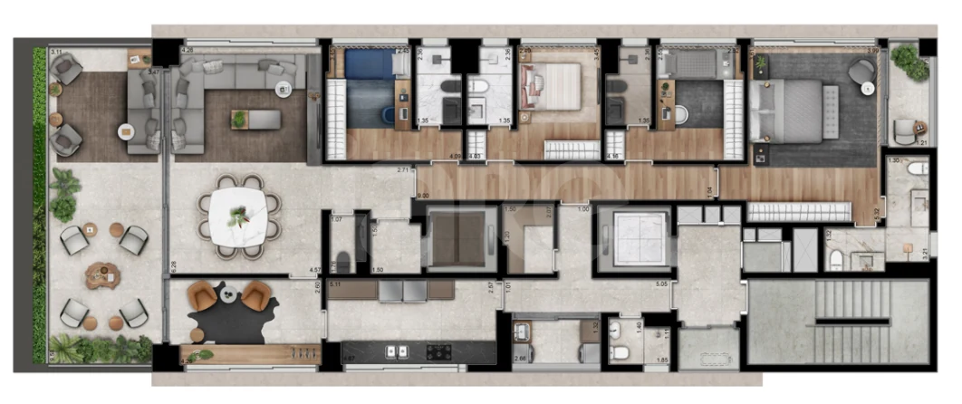 Planta — Apartamento 252,52 m²