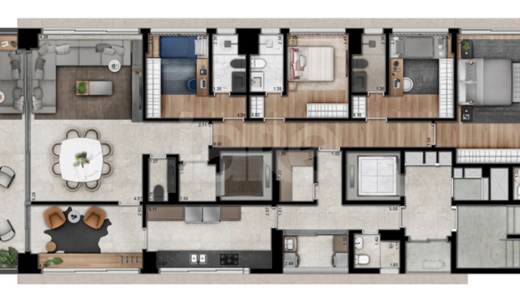 Planta — Apartamento 252,52 m²