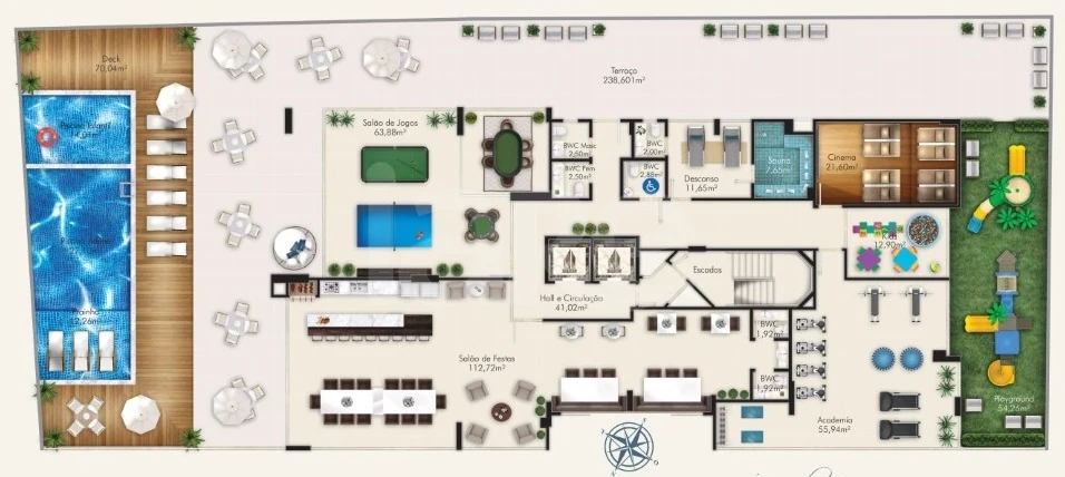 Planta — Pavimento lazer