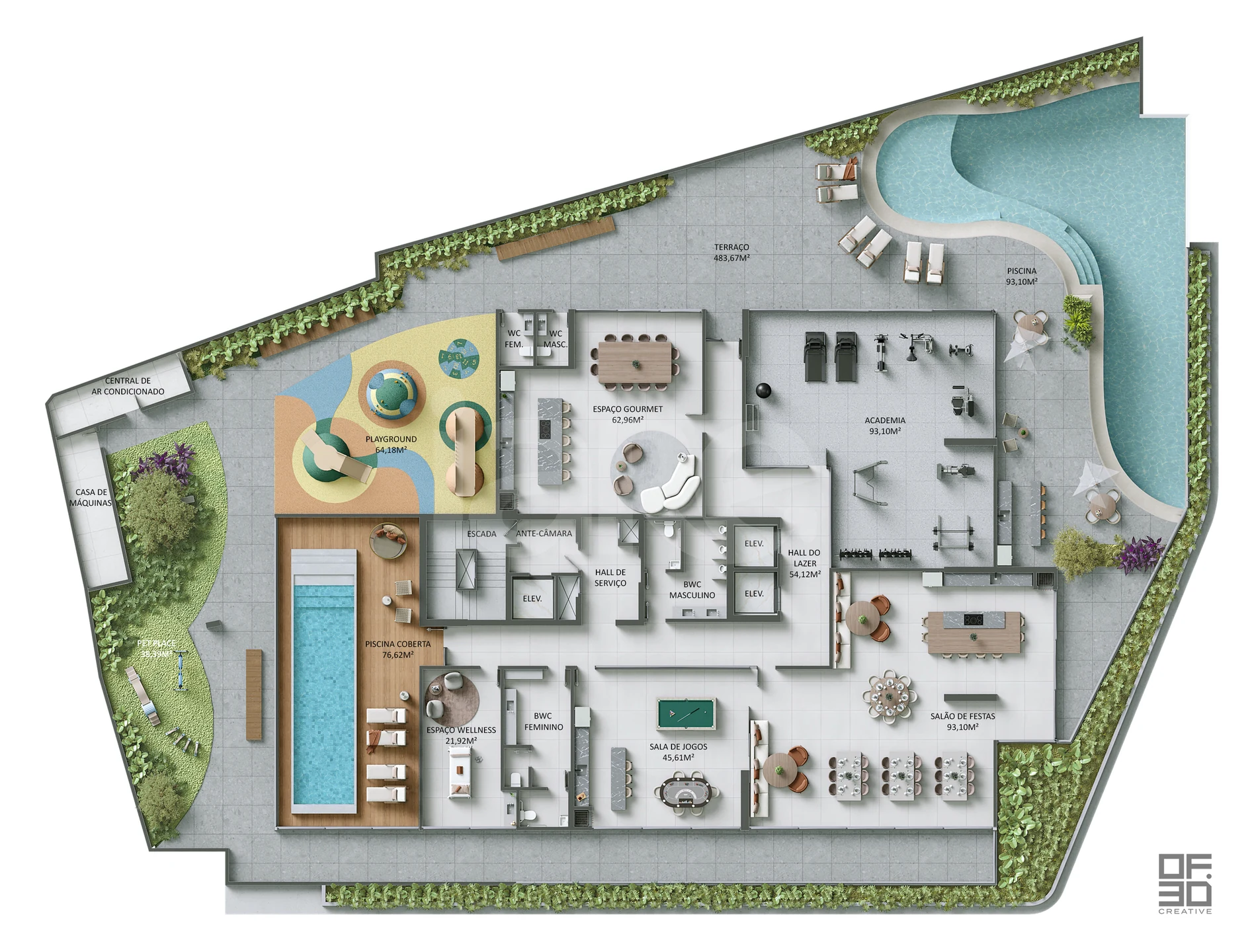 Planta — Pavimento lazer