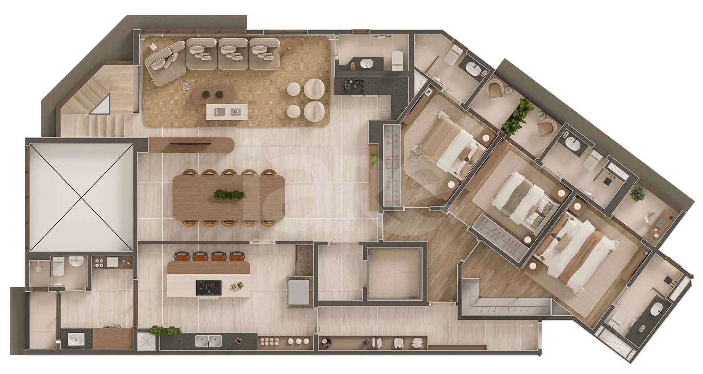 Planta — Cobertura Duplex 375,15 m²
