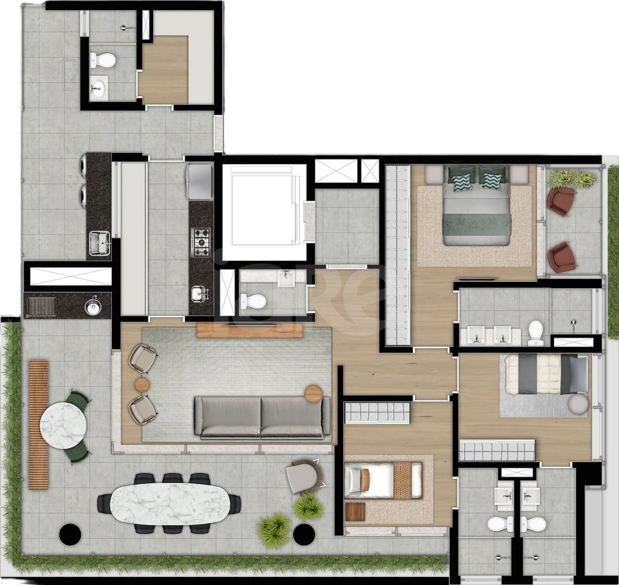 Planta — Apartamento 147,5 m²