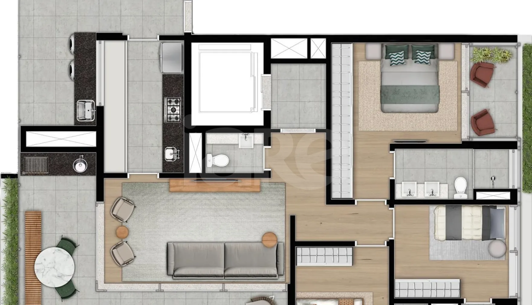 Planta — Apartamento 147,5 m²