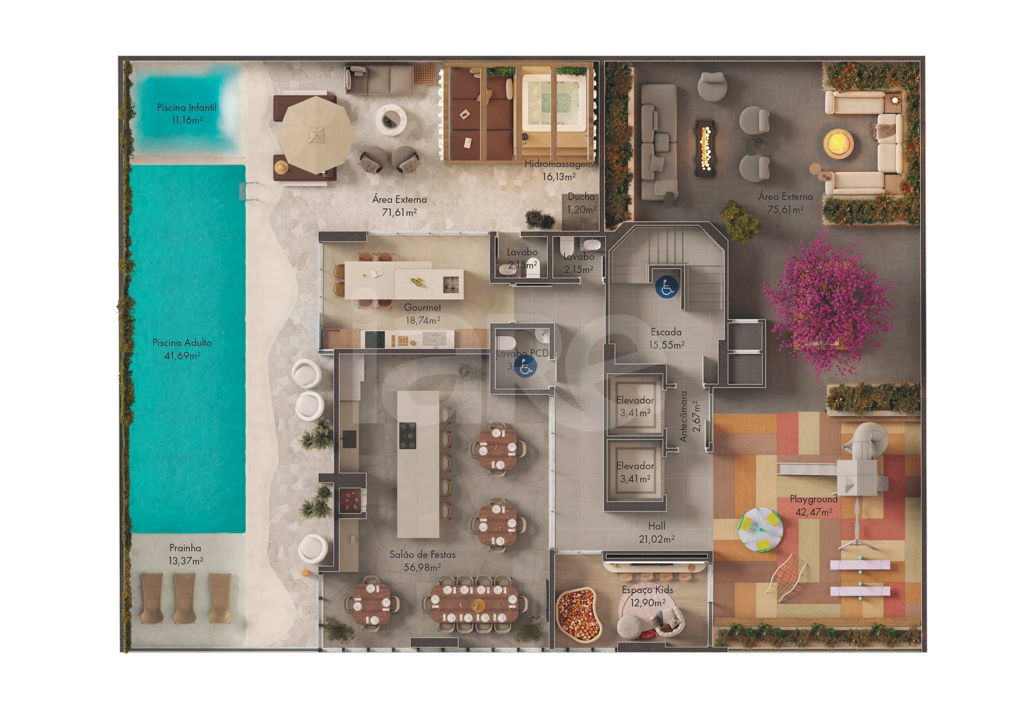 Planta — Pavimento lazer 1