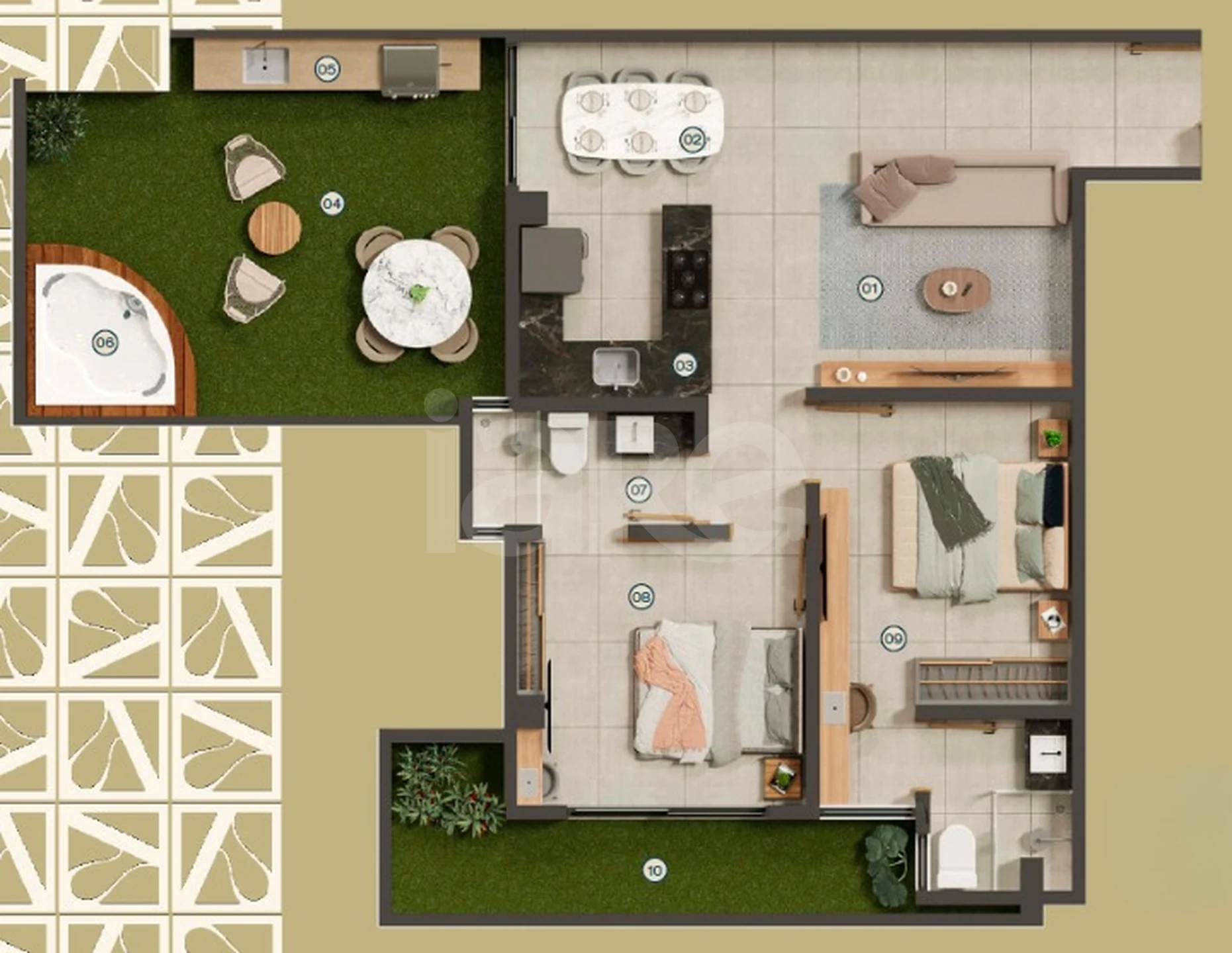 Planta — Garden 79,85 m²
