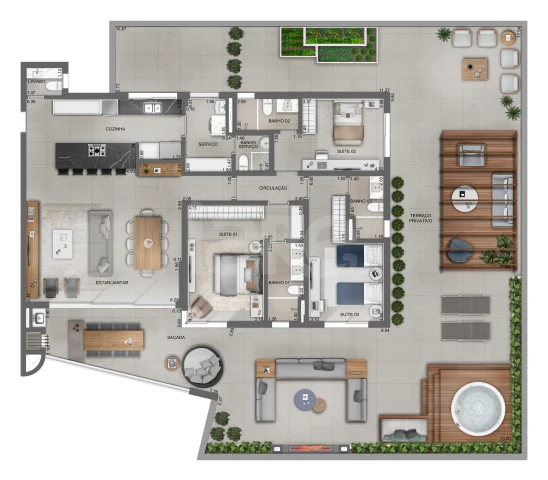 Planta — Garden 267,93 m²