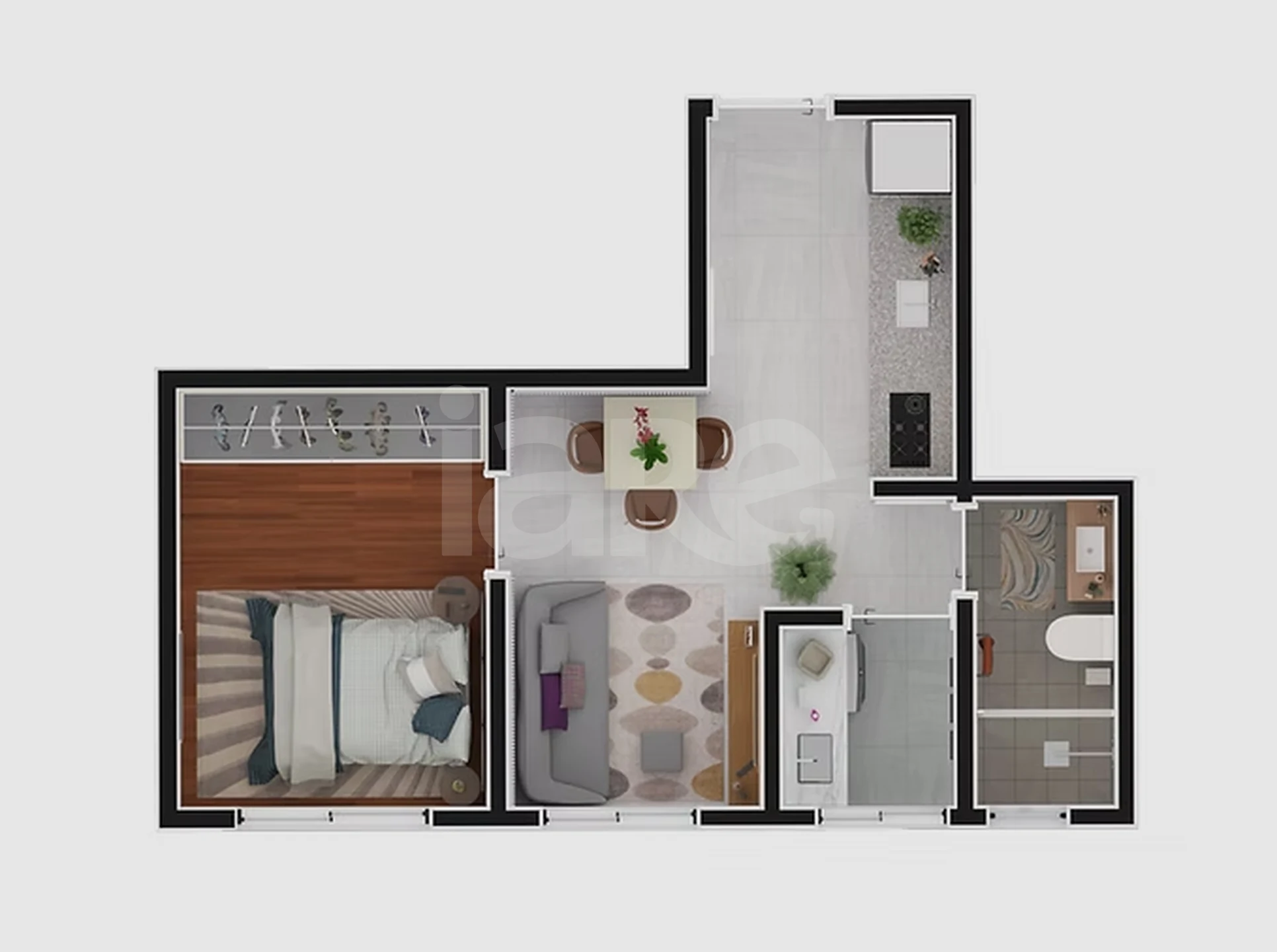 Planta — Apartamento 29,69 m²