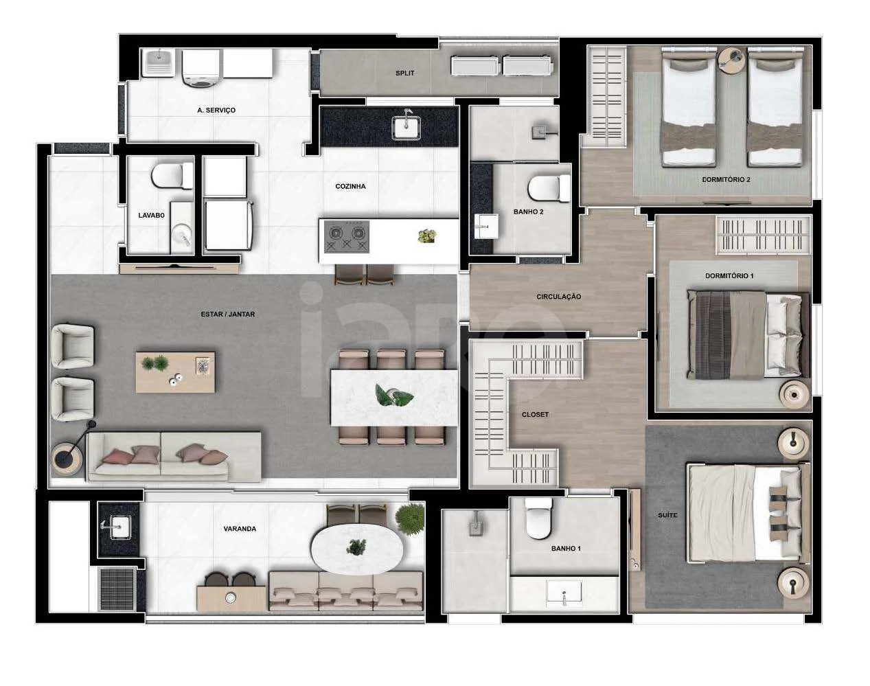 Planta — Apartamento 119,5 m²