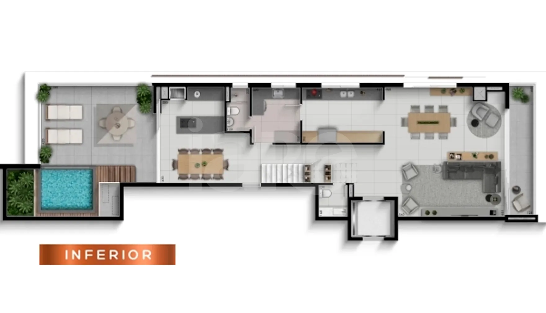Planta — Cobertura Duplex 246,2 m²