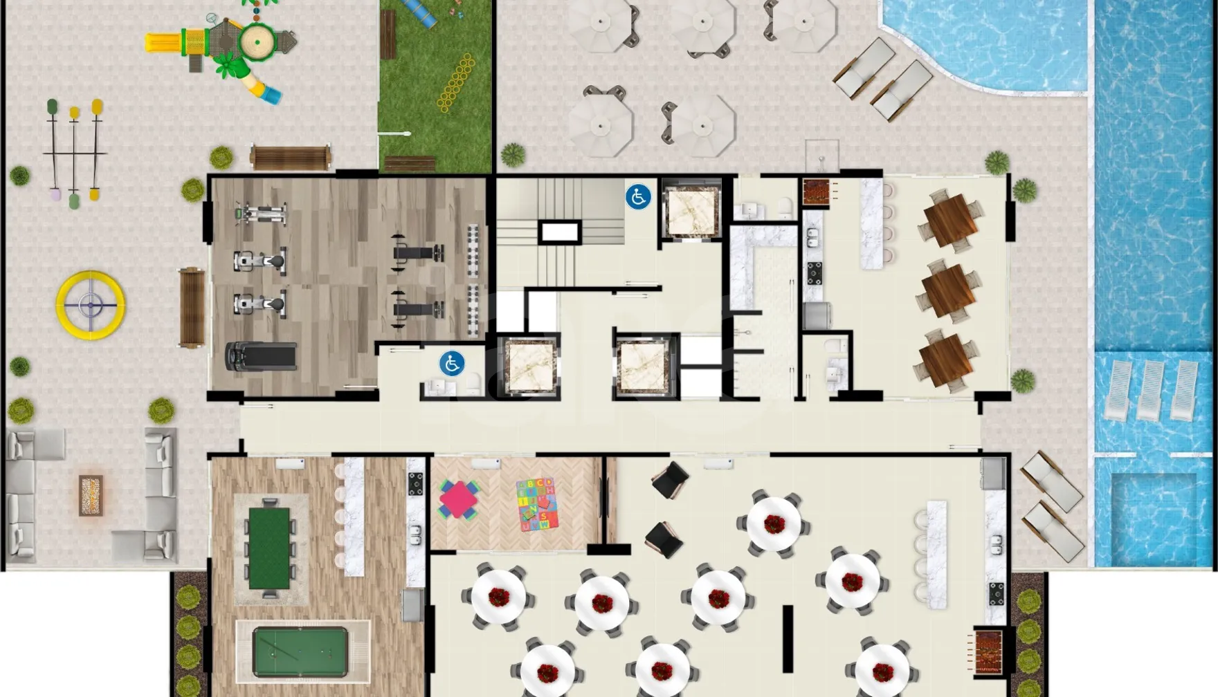 Planta — Pavimento lazer