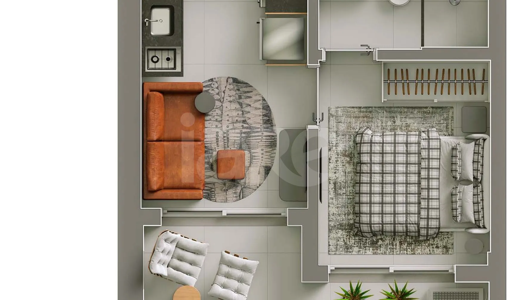 Planta — Apartamento 27,47 m²