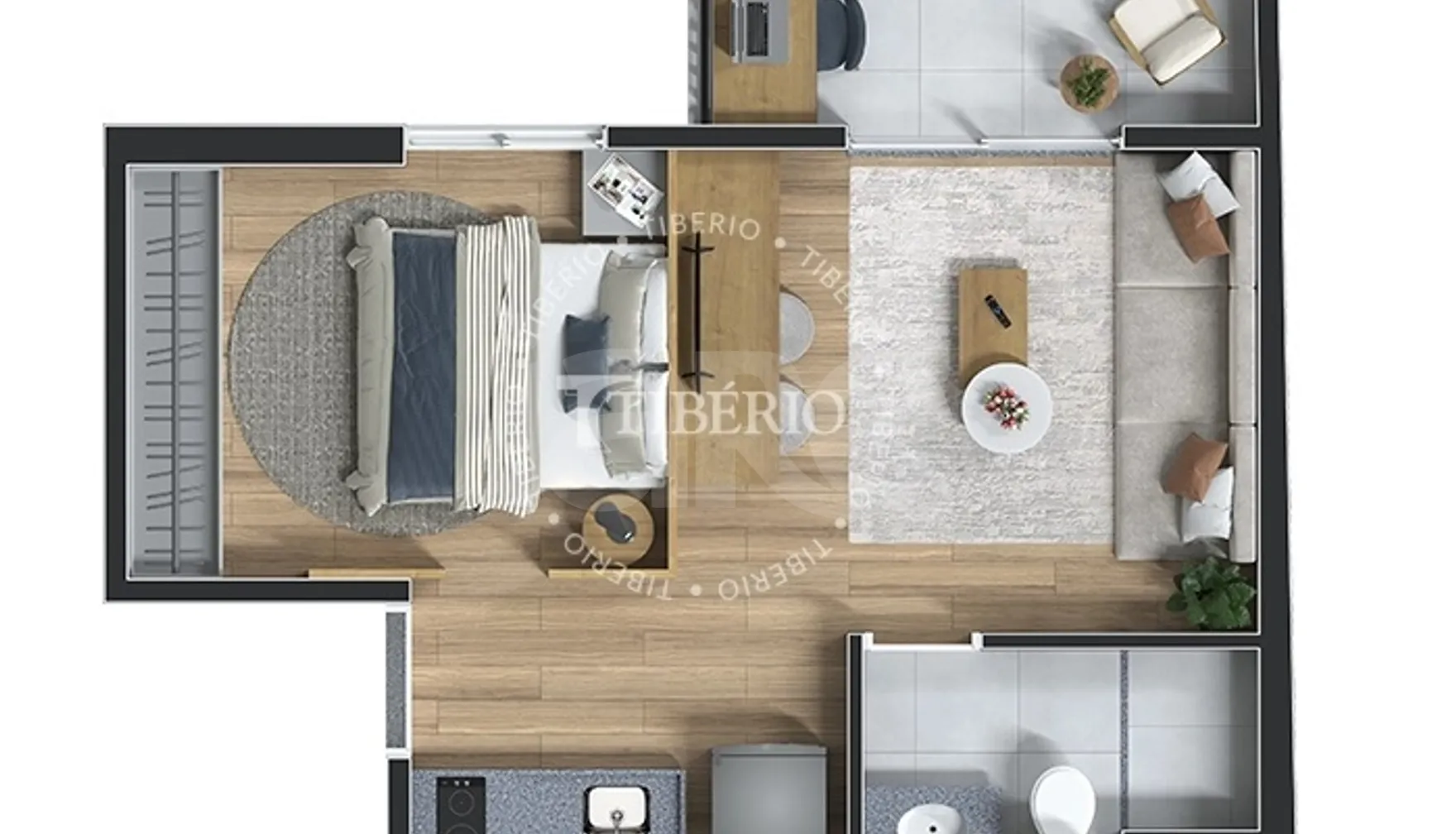 Planta — Studio 32,42 m²