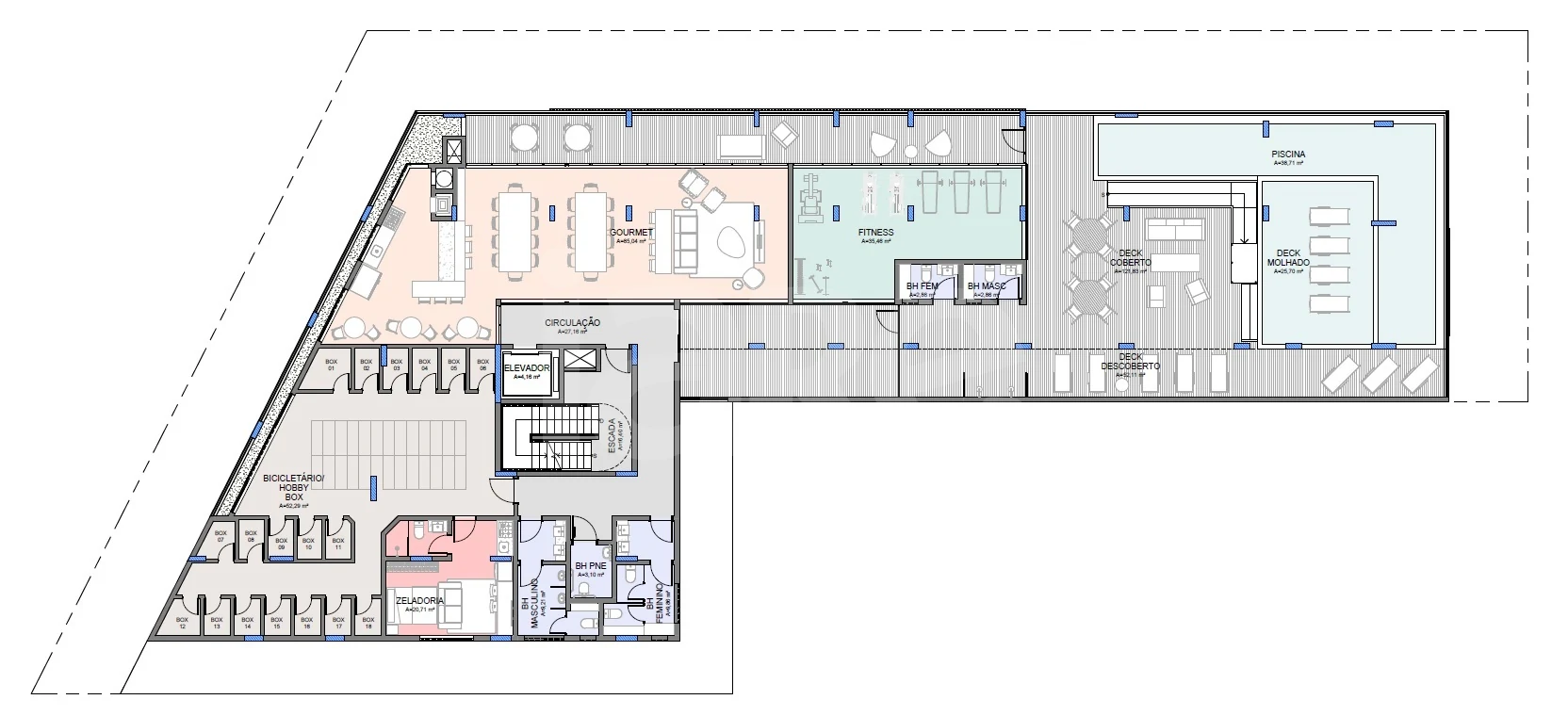 Planta — Pavimento lazer