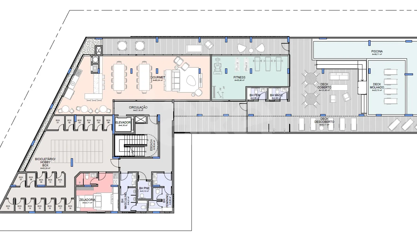 Planta — Pavimento lazer
