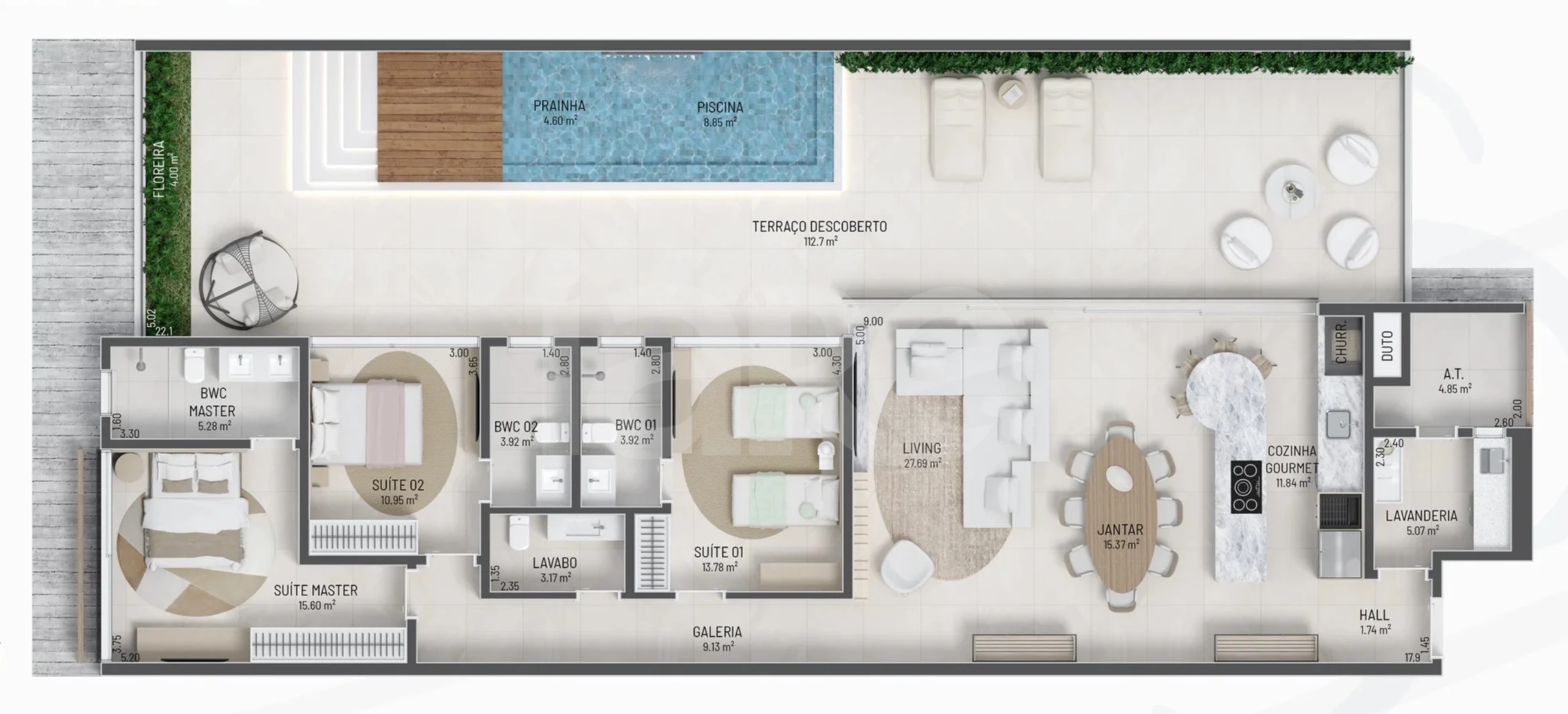 Planta — Garden 260,87 m²