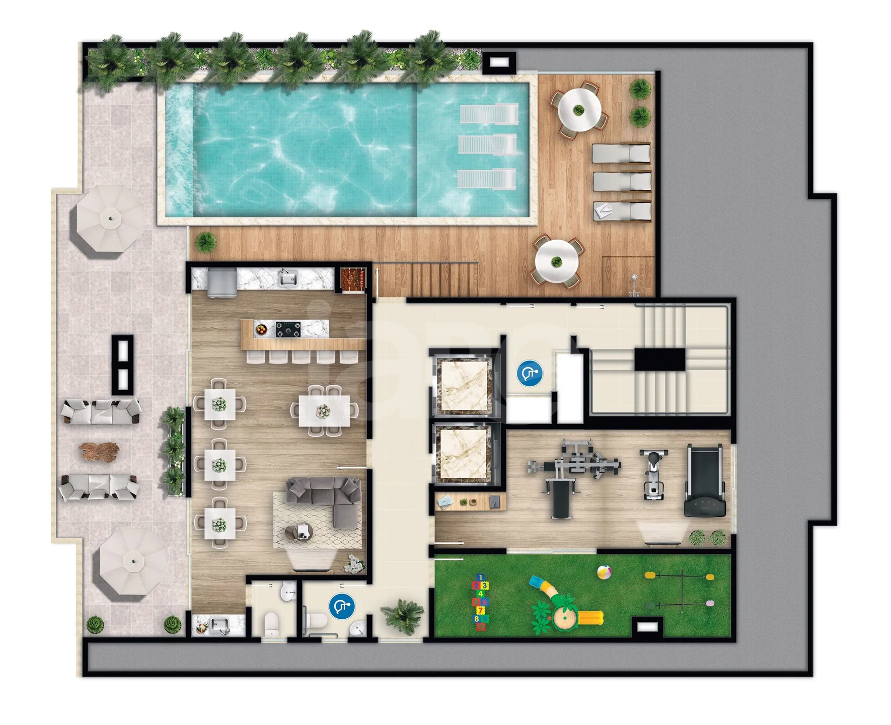 Planta — Pavimento lazer