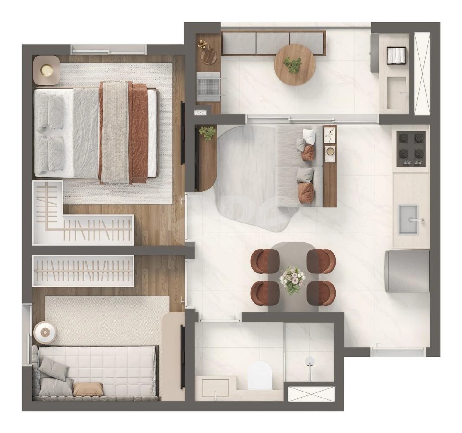 Planta — Apartamento 36 m²