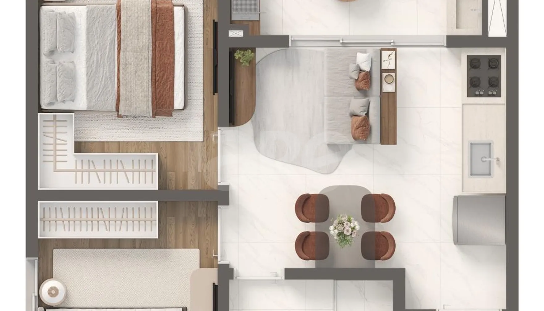 Planta — Apartamento 36 m²