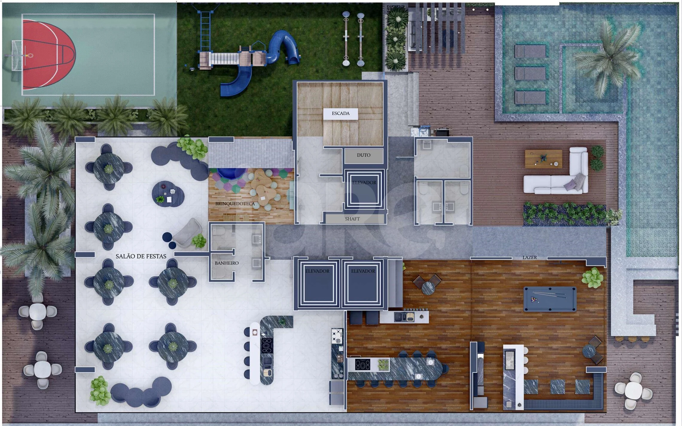 Planta — Pavimento lazer 1
