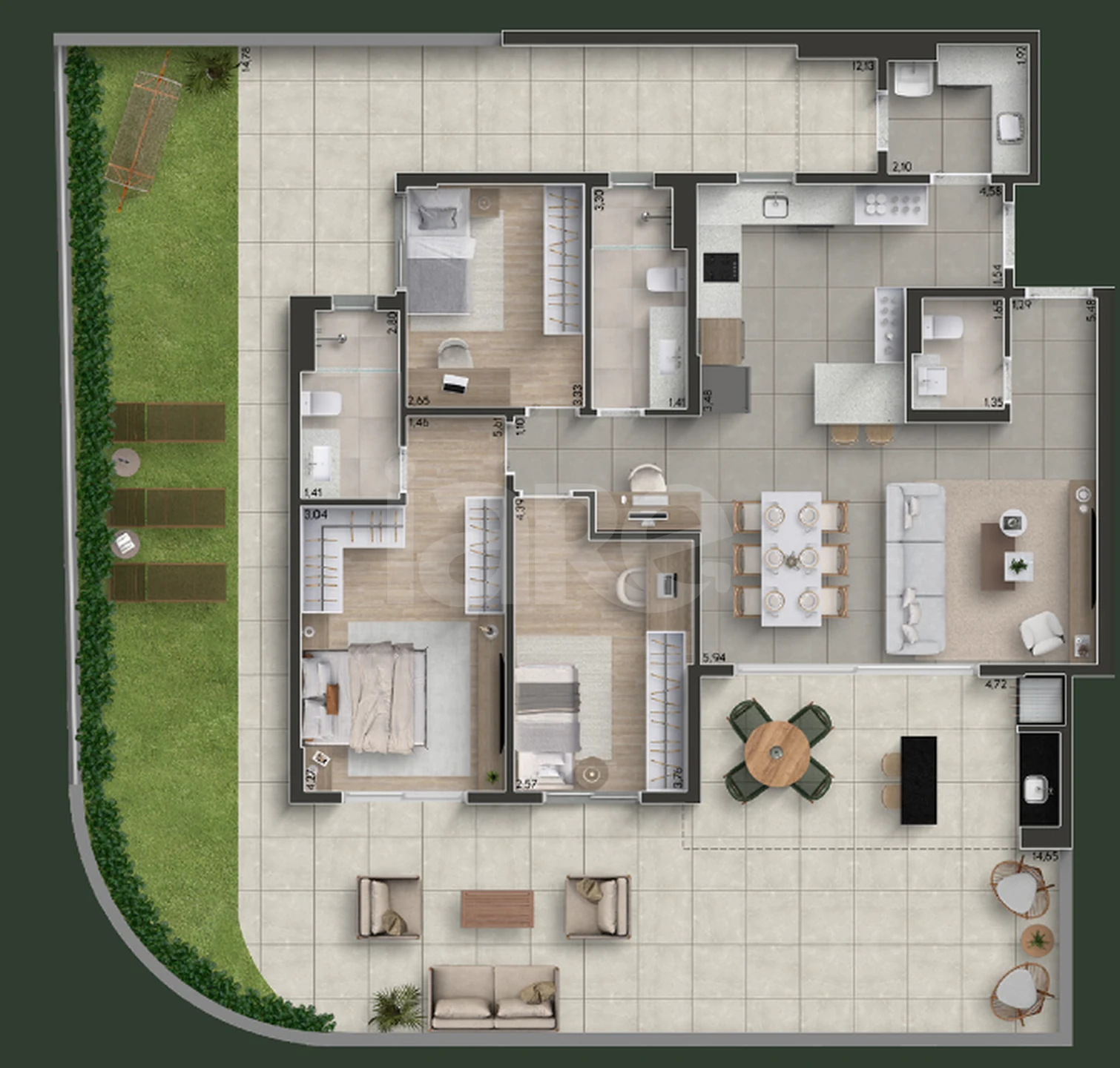 Planta — Garden 109,18 m²