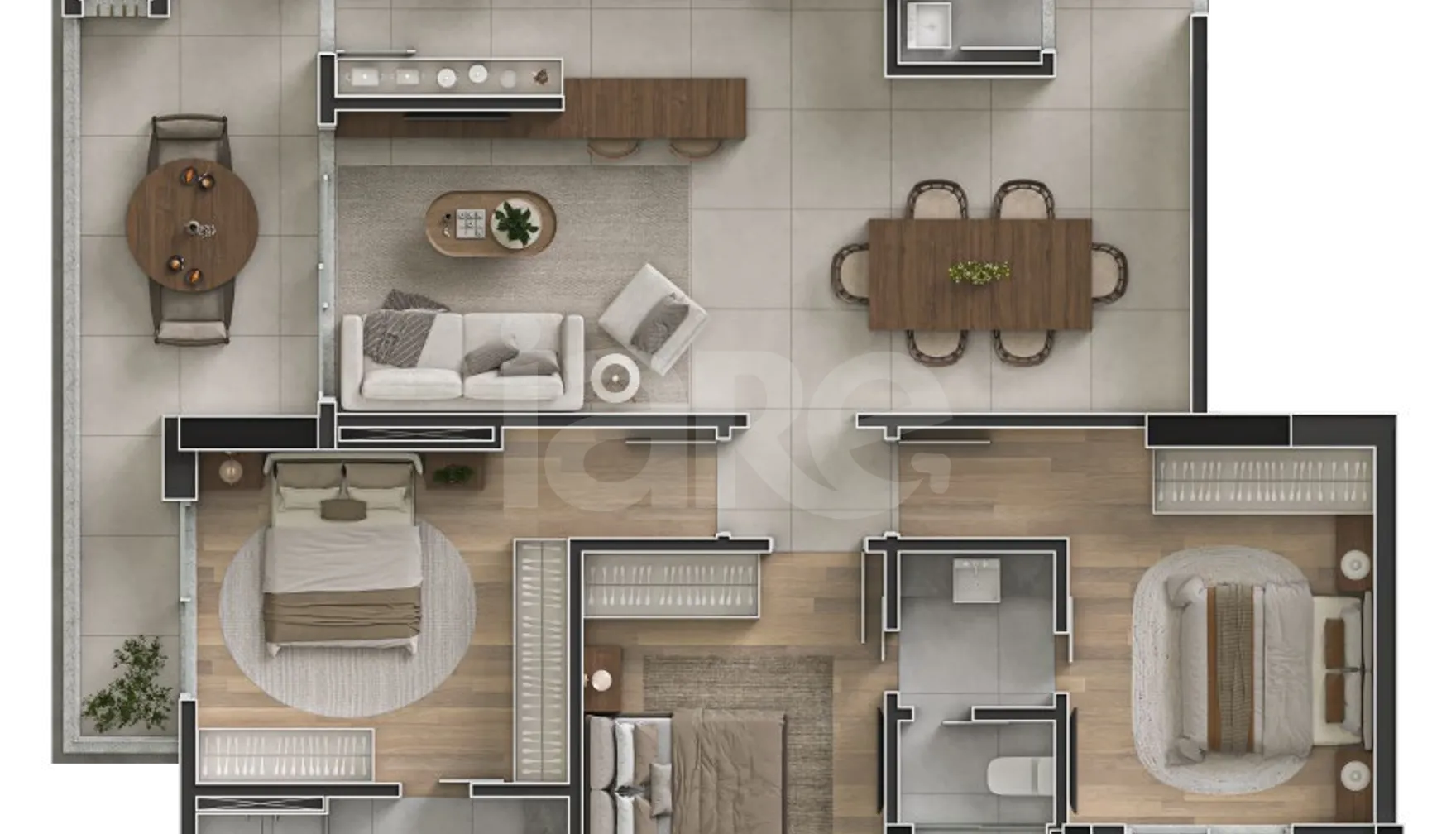 Planta — Apartamento 105,93 m²