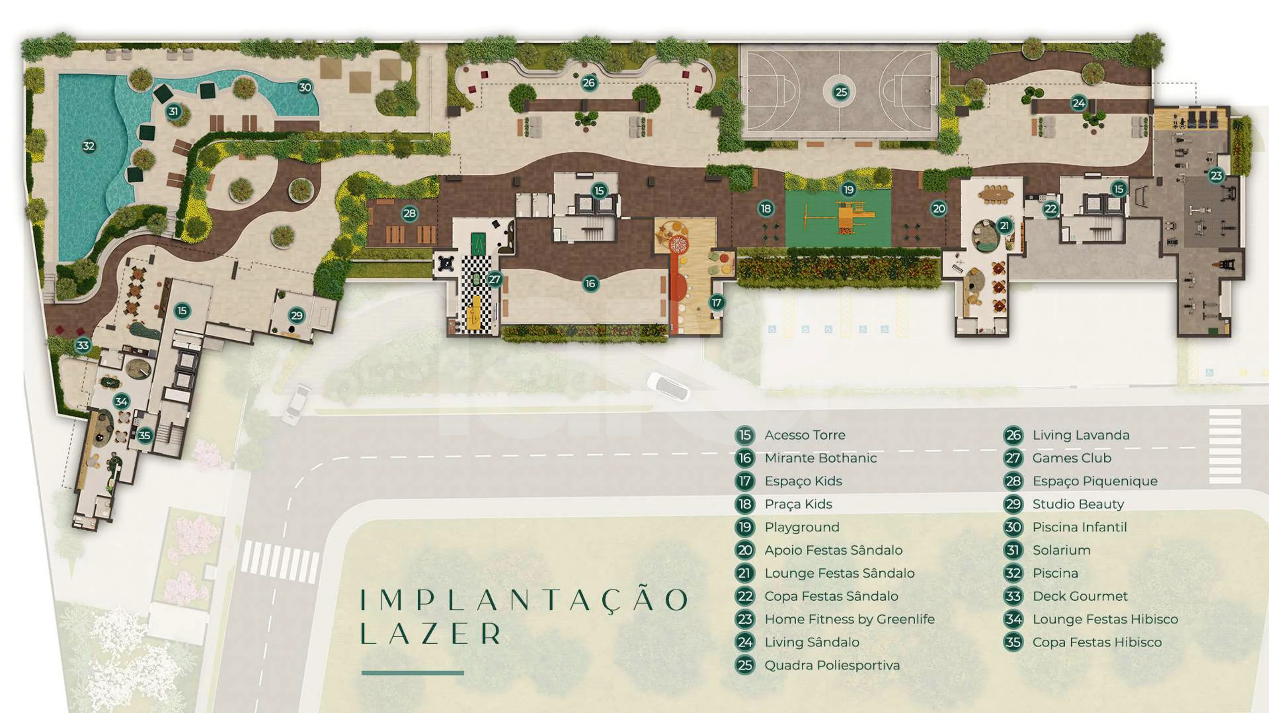 Planta — Implatação Lazer