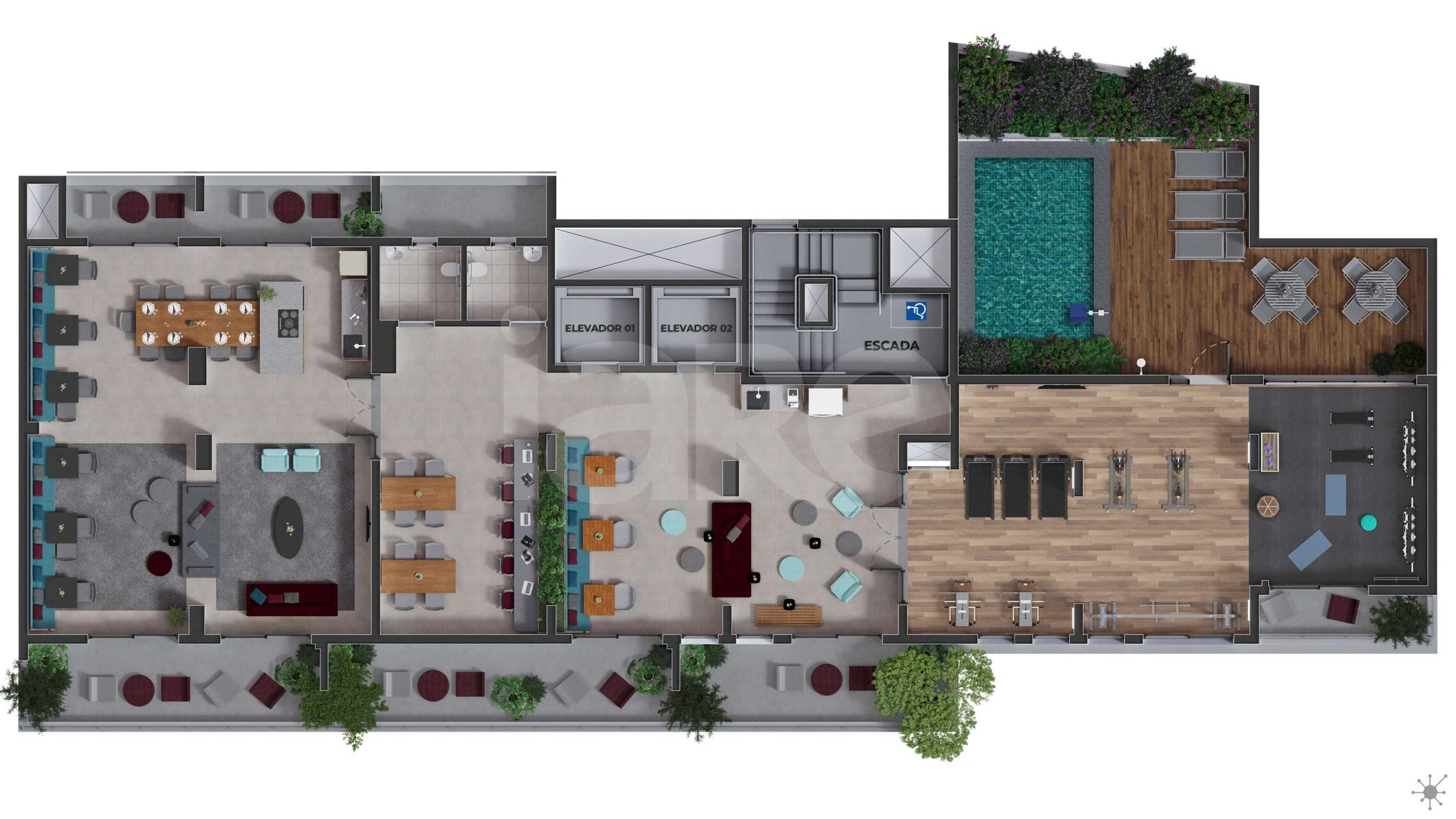 Planta — Pavimento lazer