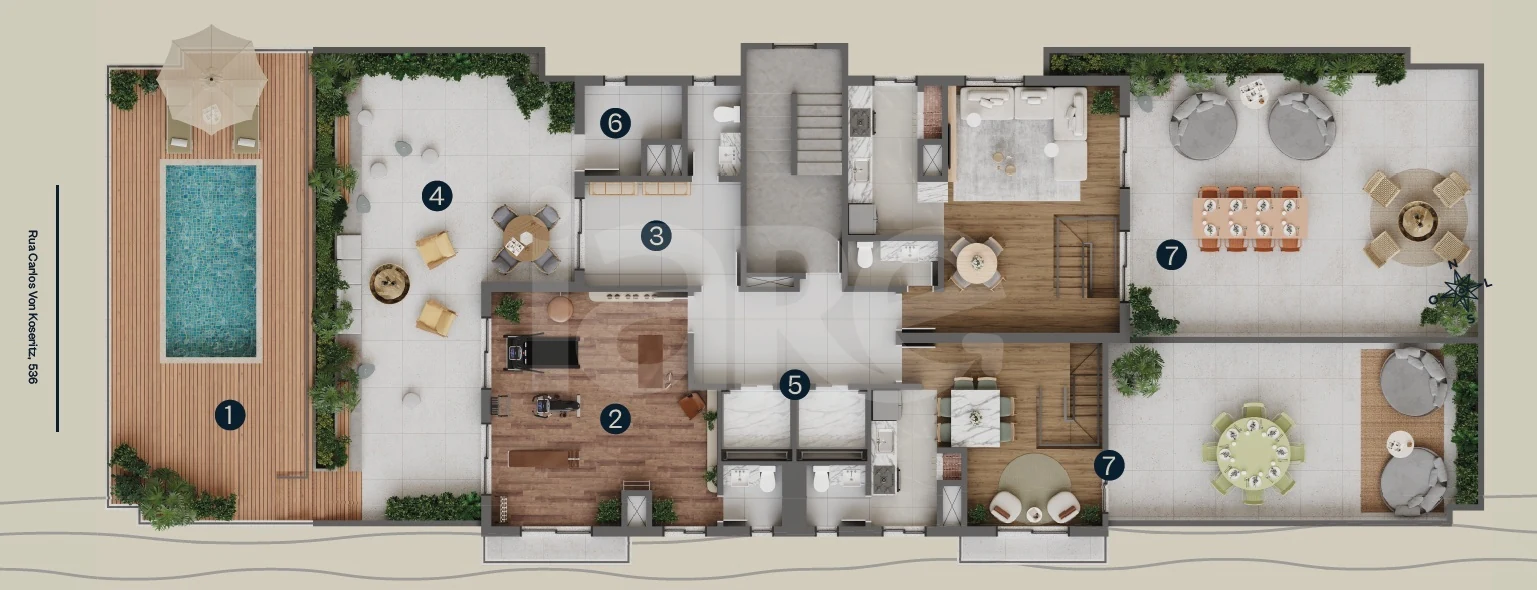 Planta — Pavimento rooftop