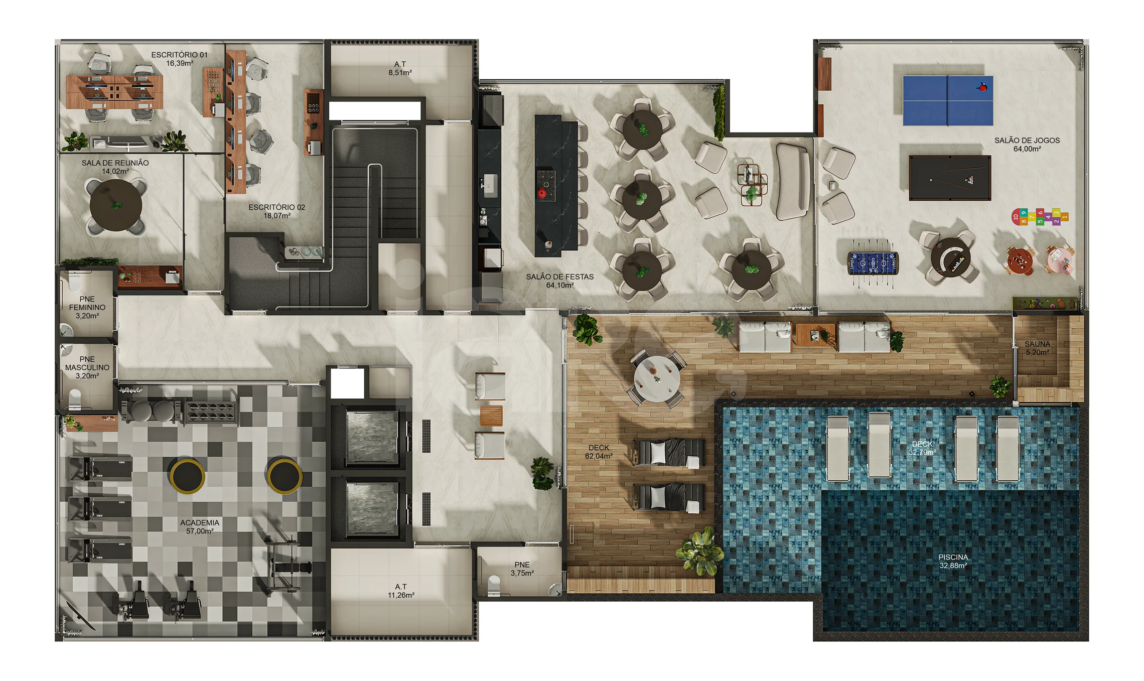 Planta — Pavimento lazer