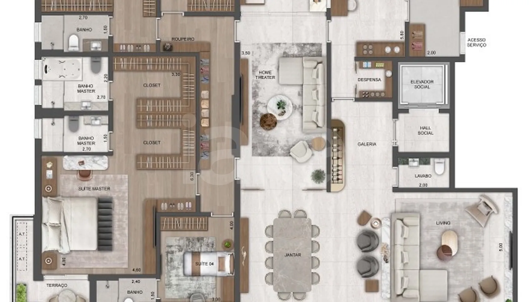 Planta — Apartamento 355,1 m²