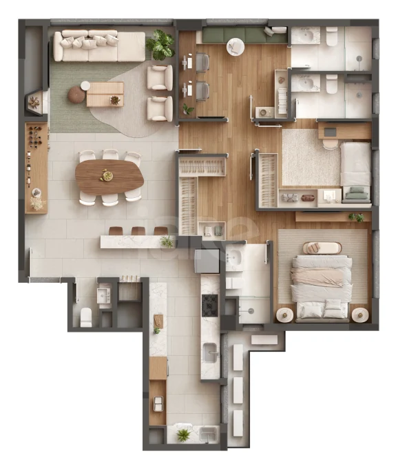 Planta — Apartamento 118,31 m²