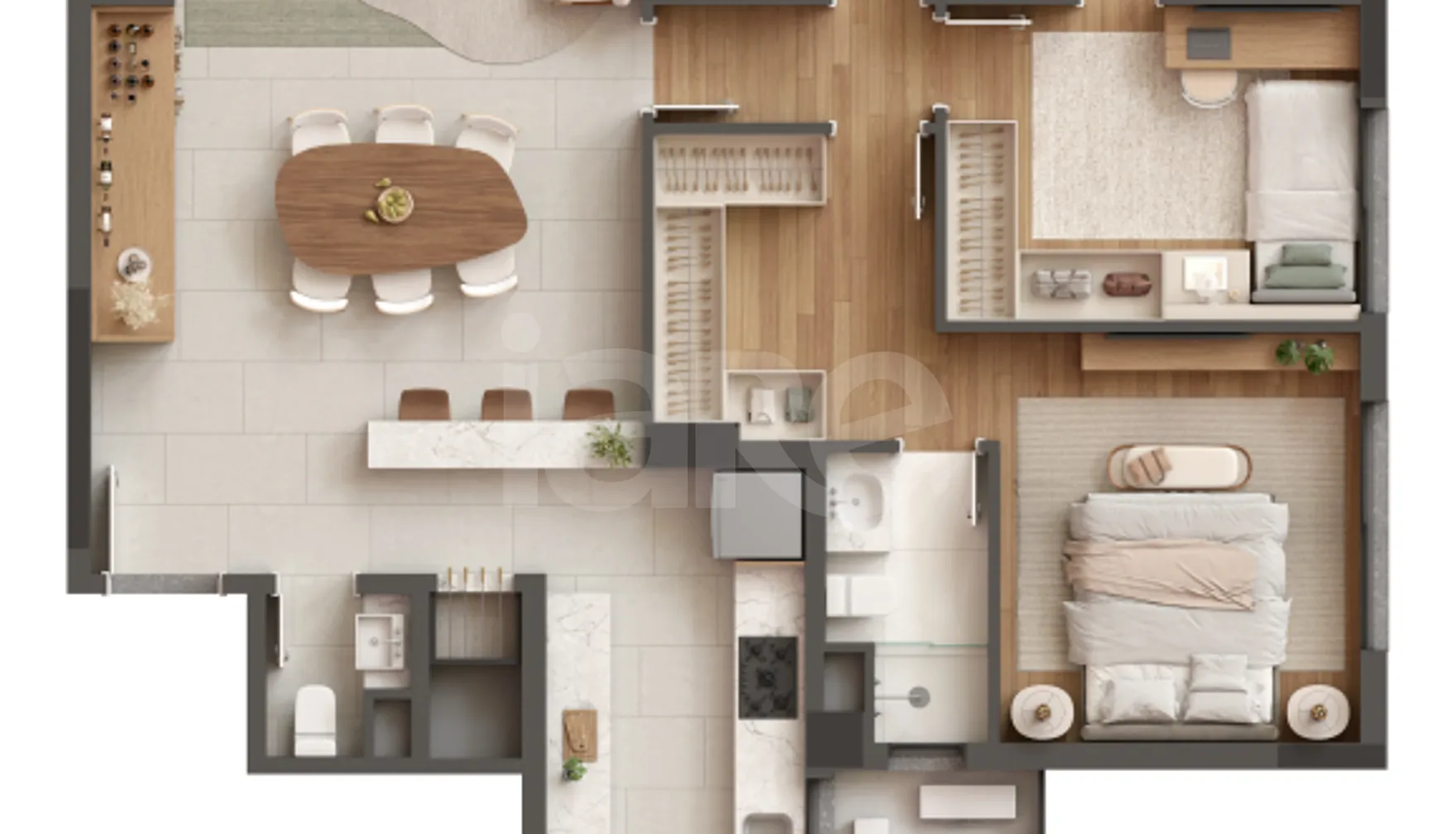 Planta — Apartamento 118,31 m²