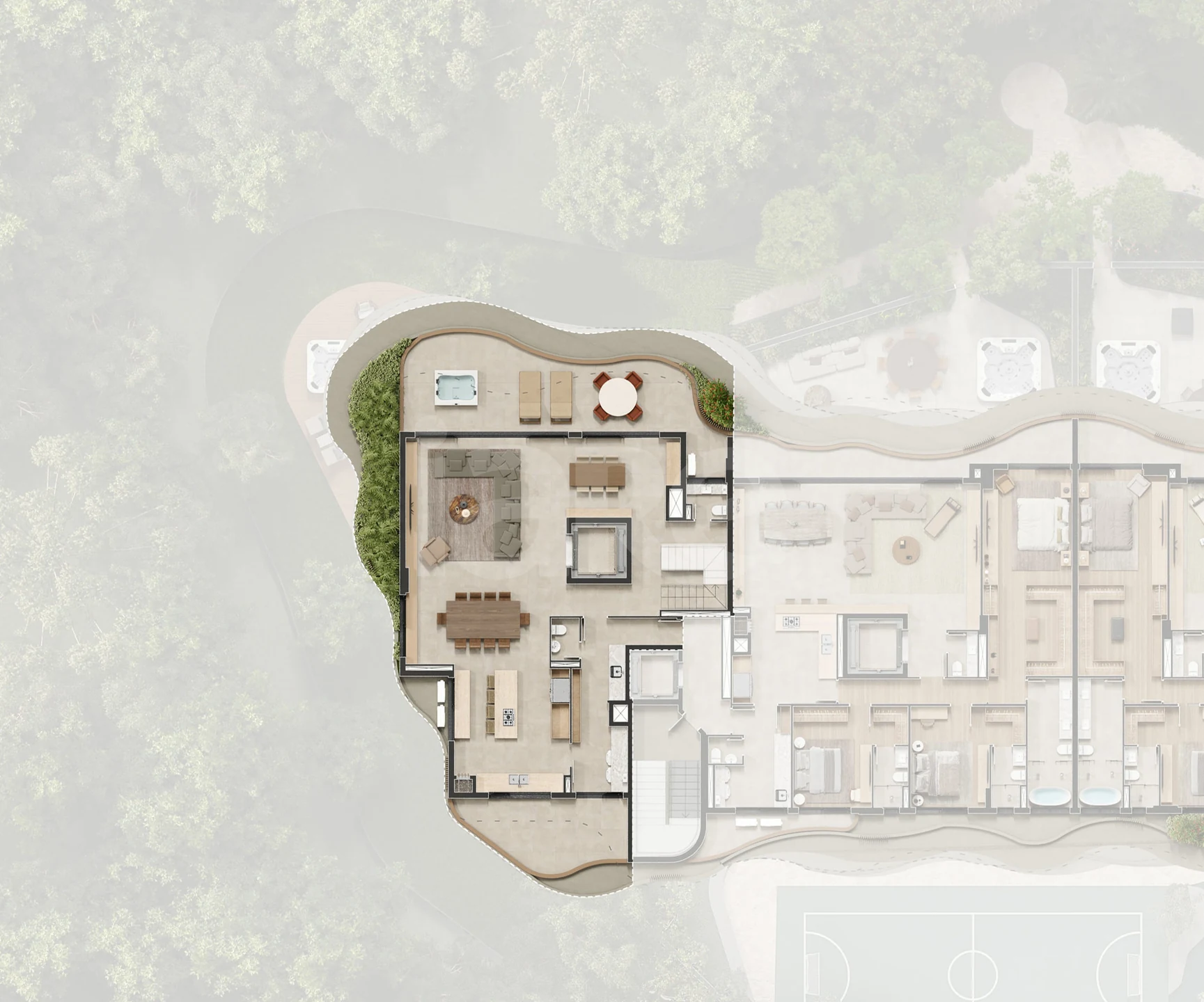 Planta — Cobertura Duplex 354,69 m² · 1º pavimento