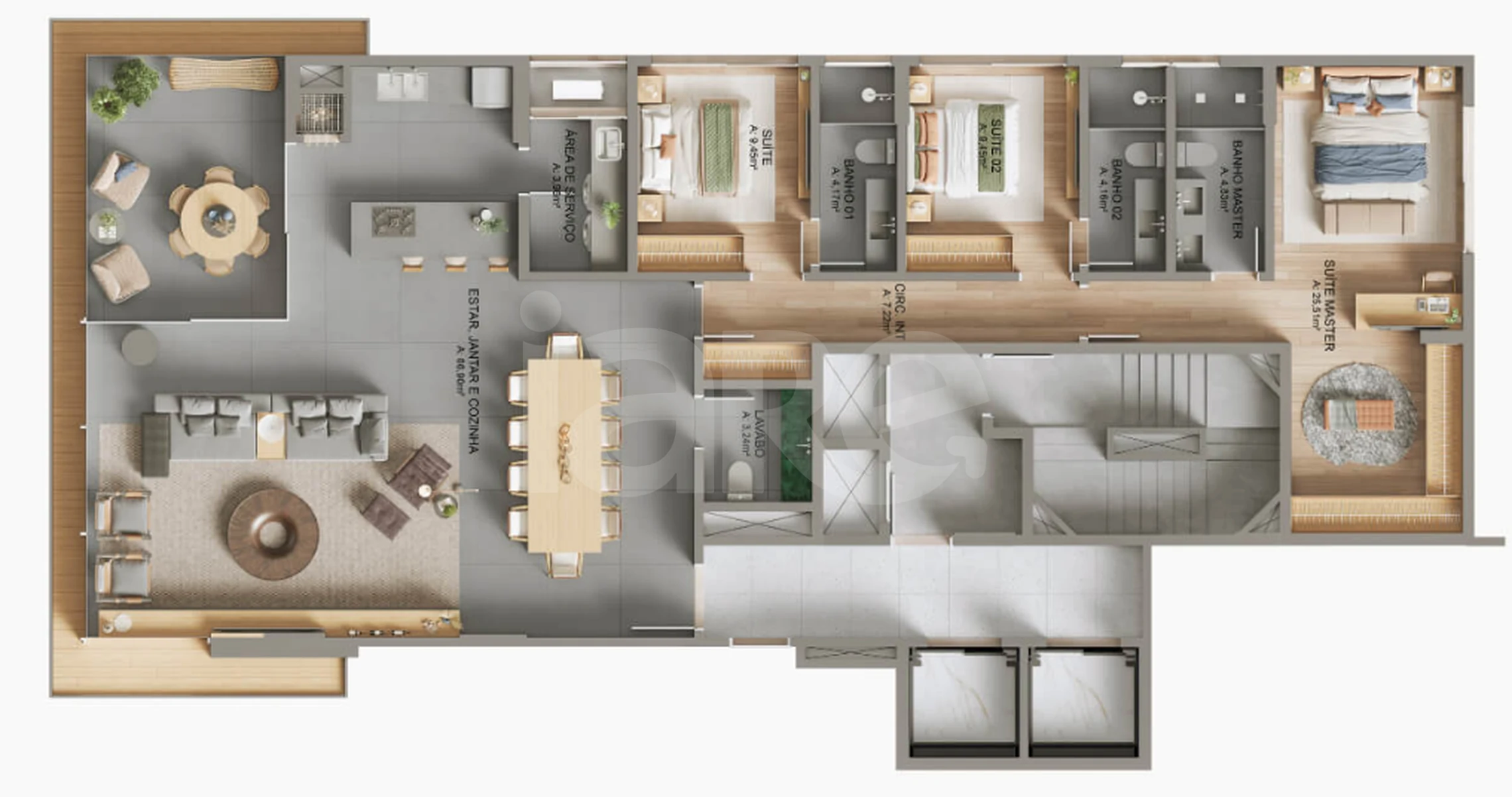 Planta — Apartamento 172,64 m²