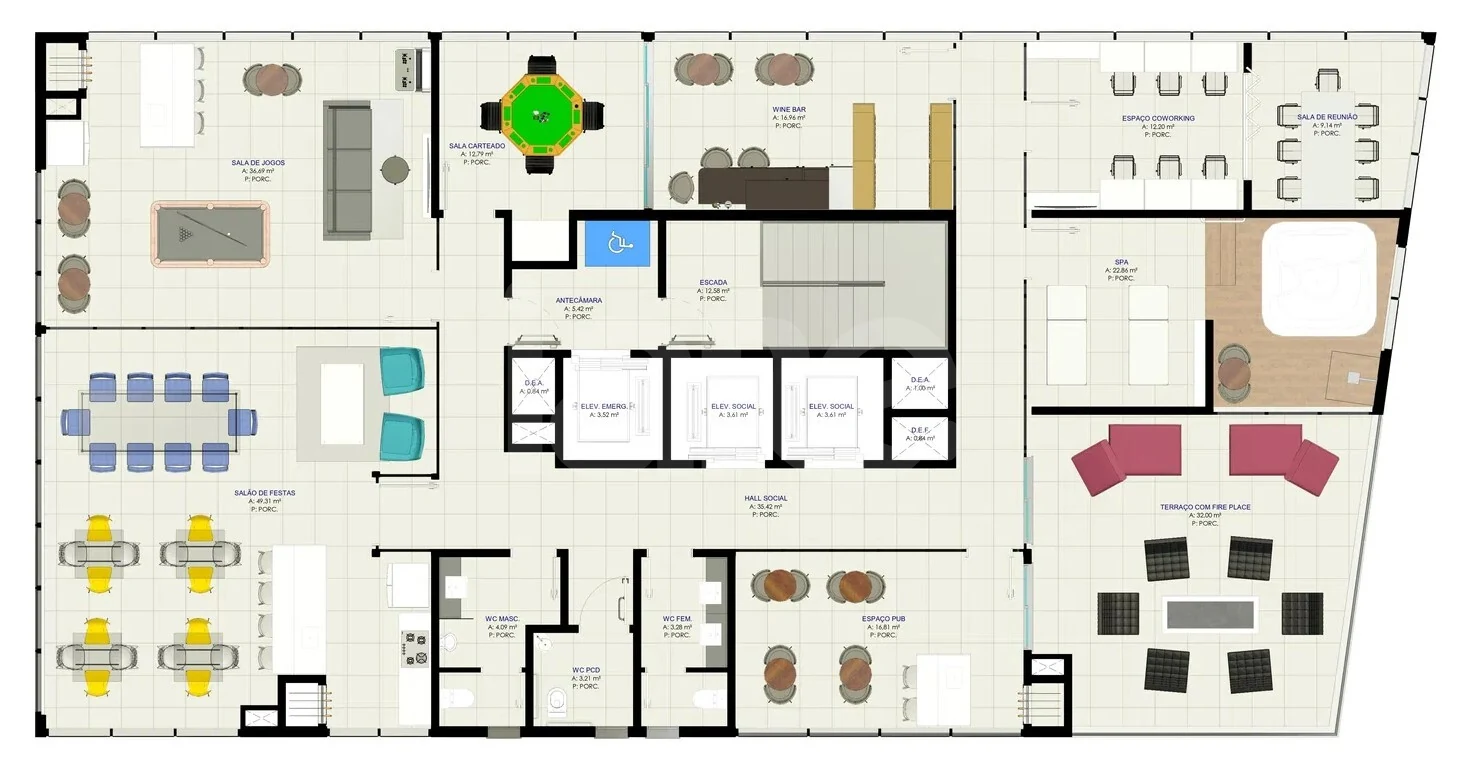 Planta — Pavimento rooftop