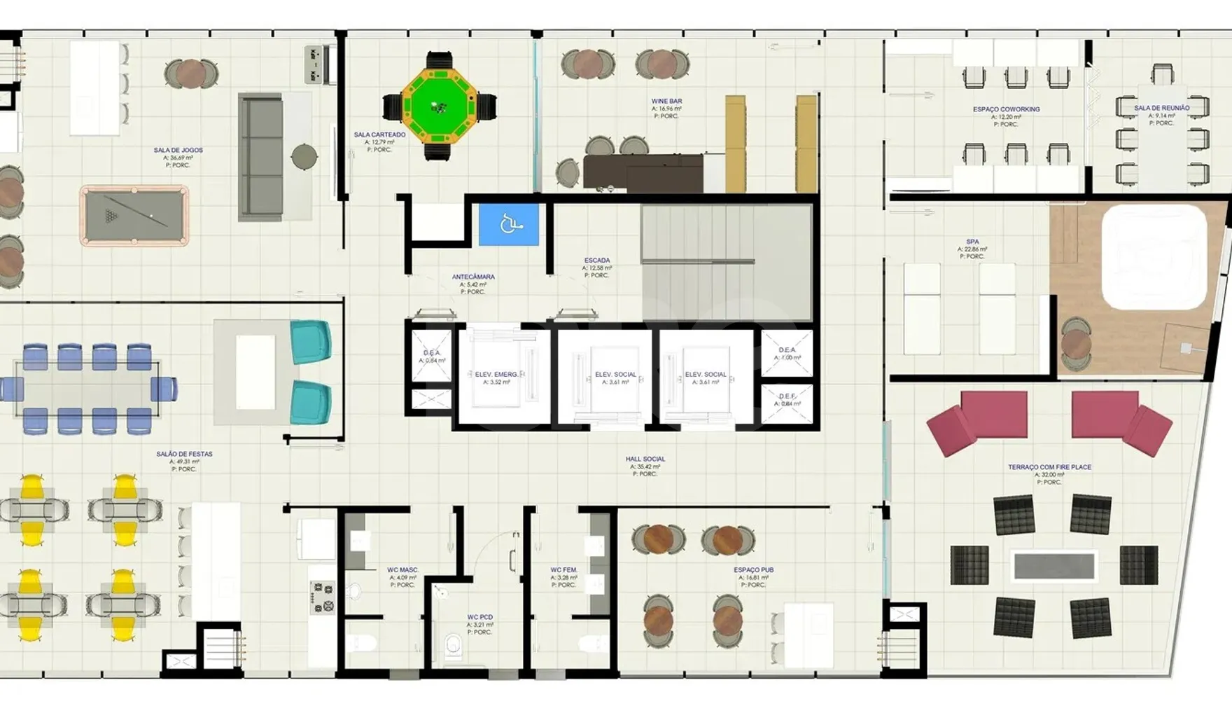 Planta — Pavimento rooftop