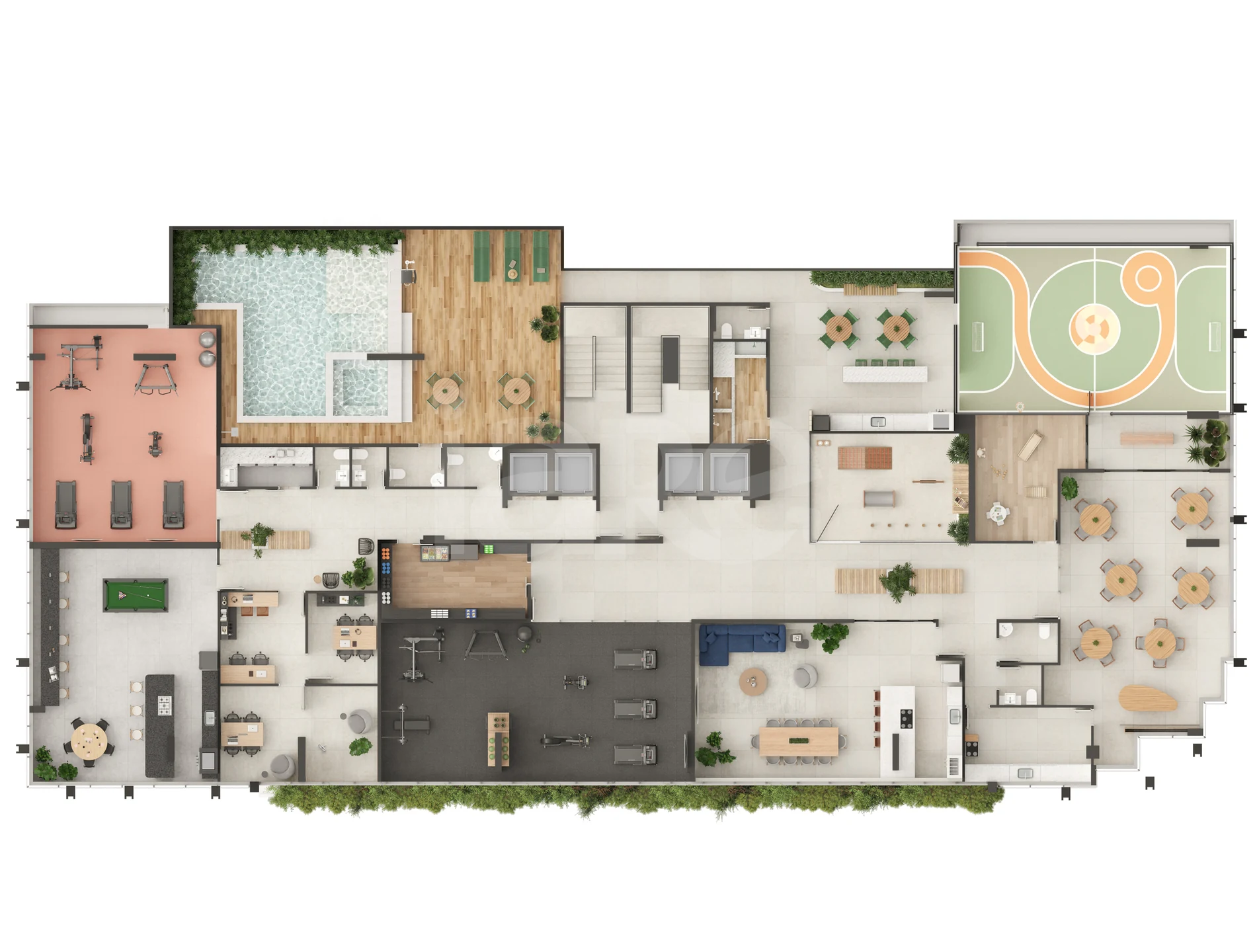 Planta — Pavimento lazer