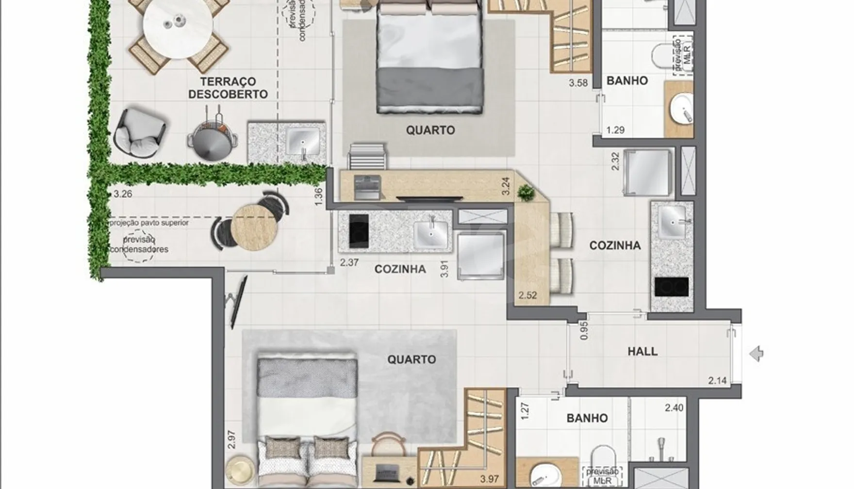 Planta — Garden 61,17 m²
