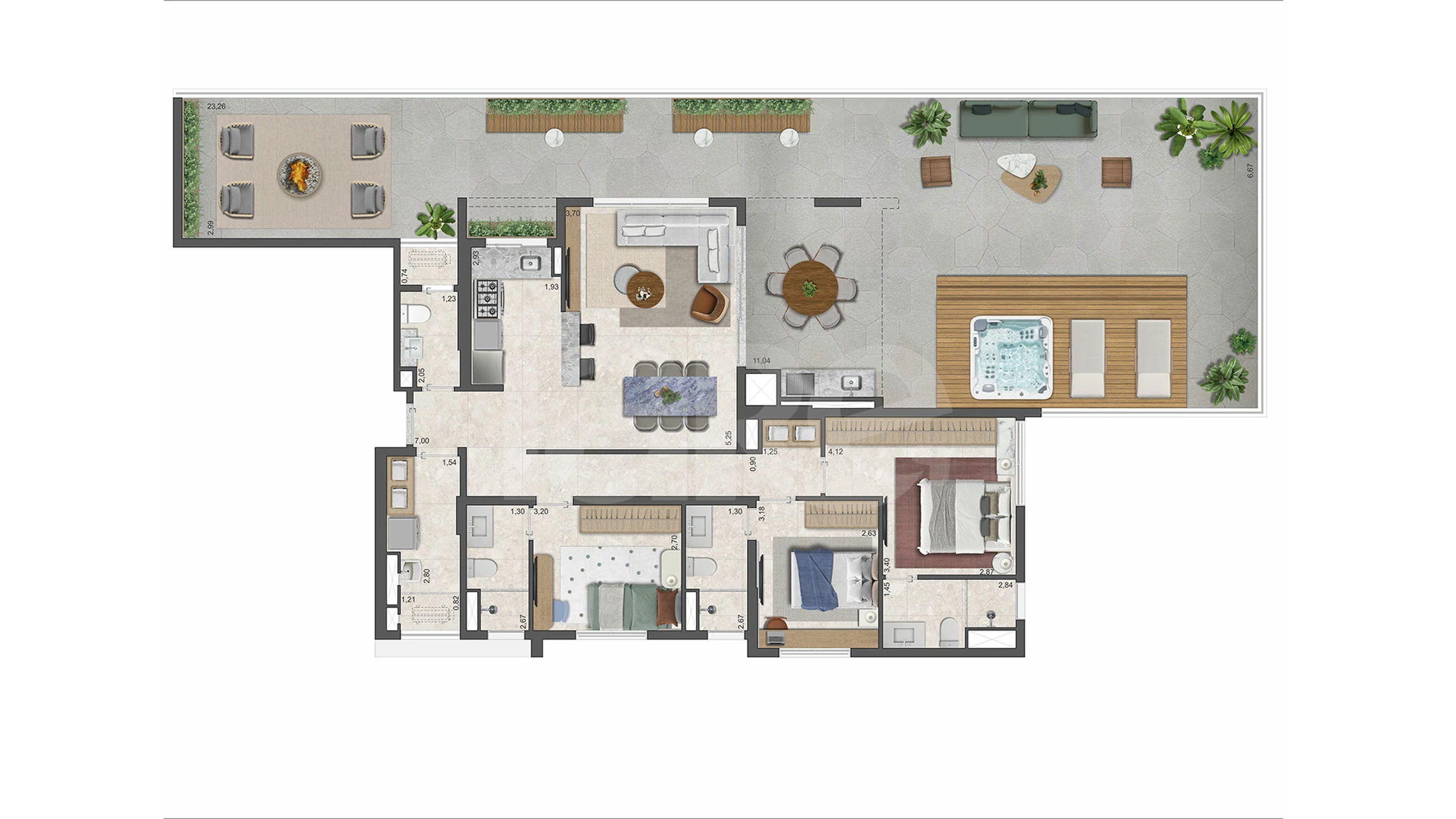 Planta — Garden 219,04 m²