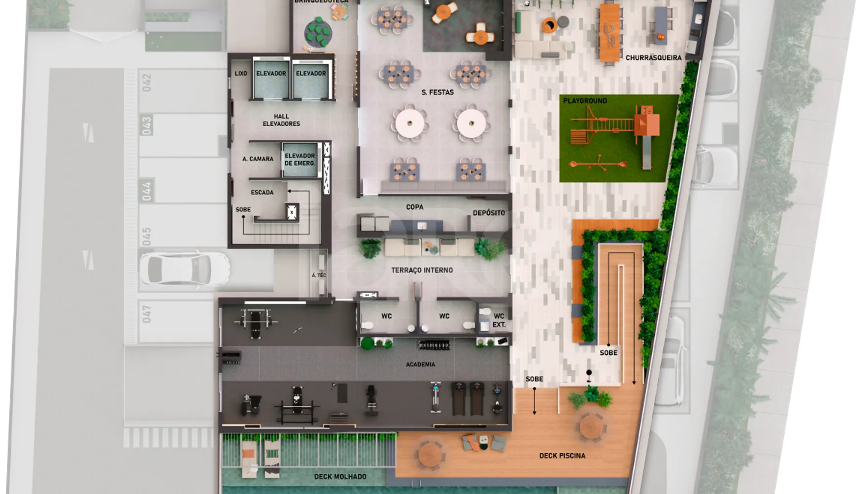 Planta — Pavimento lazer
