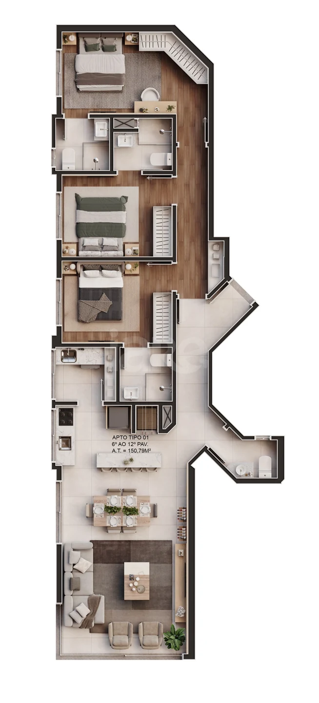Planta — Garden 163,32 m²