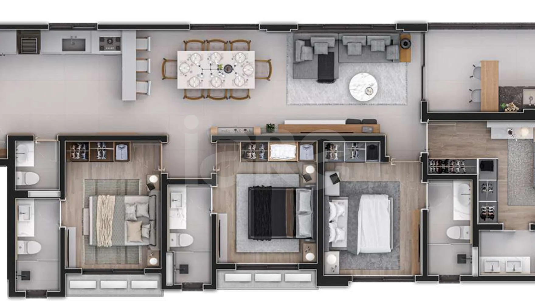 Planta — Apartamento 138,11 m²