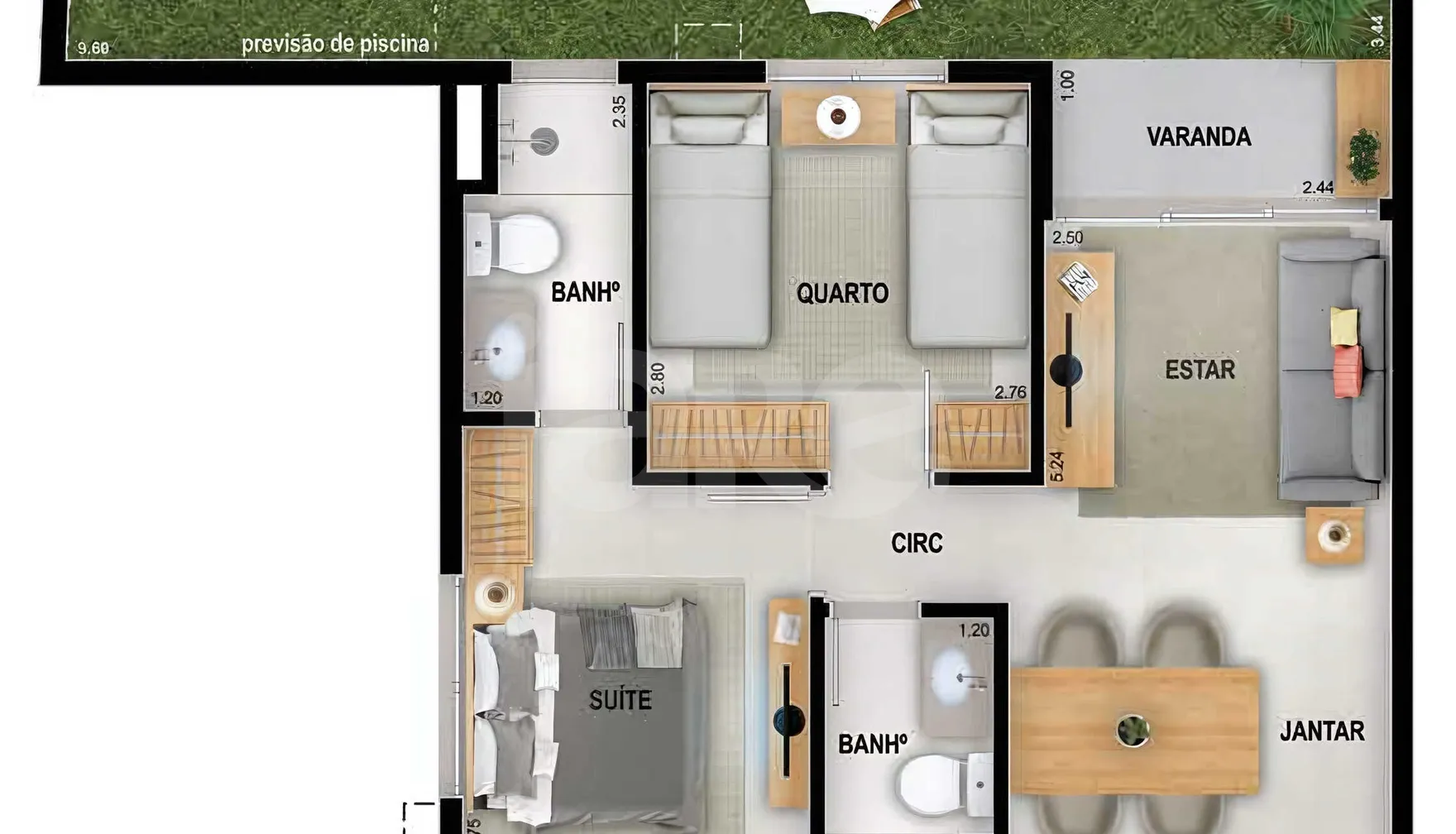 Planta — Garden 88,65 m²